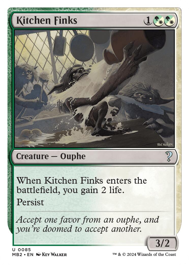 Kitchen Finks (White Border)