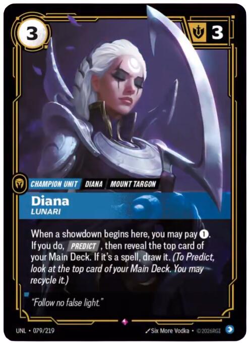 Diana, Lunari