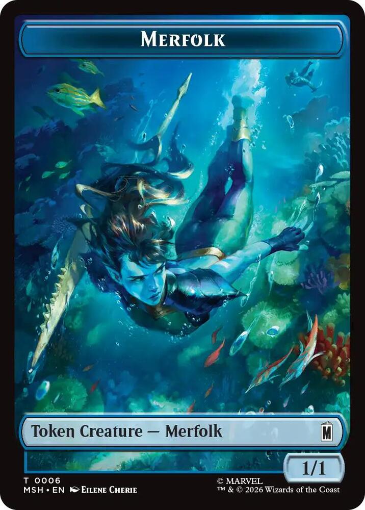 Wall (0003) // Merfolk (0006) Double-Sided Token (Back)
