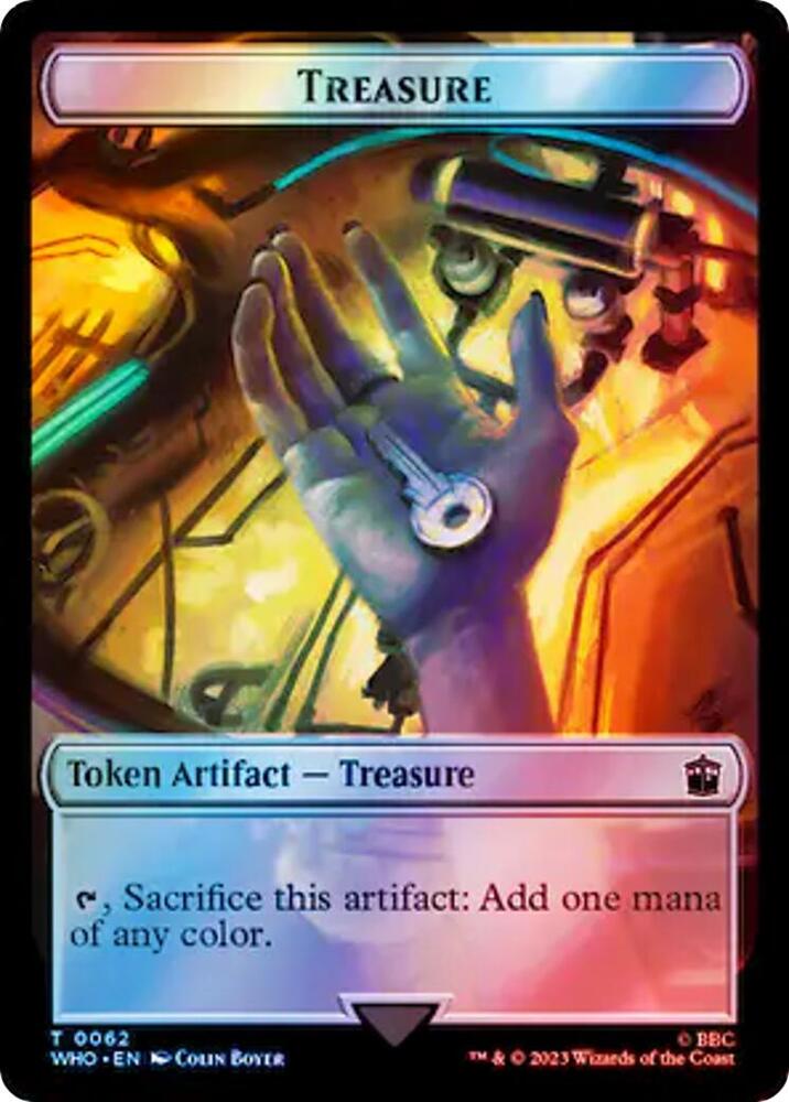 Copy // Treasure (0062) Double-Sided Token (Surge Foil) (Back)