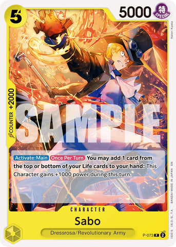 Sabo (P-073) (Pirate Foil) [Premium Booster -The Best- Vol. 2]