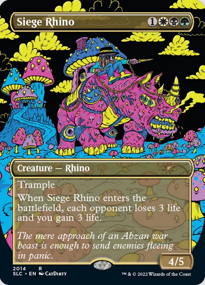 Siege Rhino (Borderless) [Secret Lair Countdown Kit]