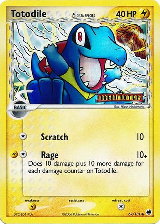 Totodile (67/101) (Delta Species) (Stamped) [EX: Dragon Frontiers]
